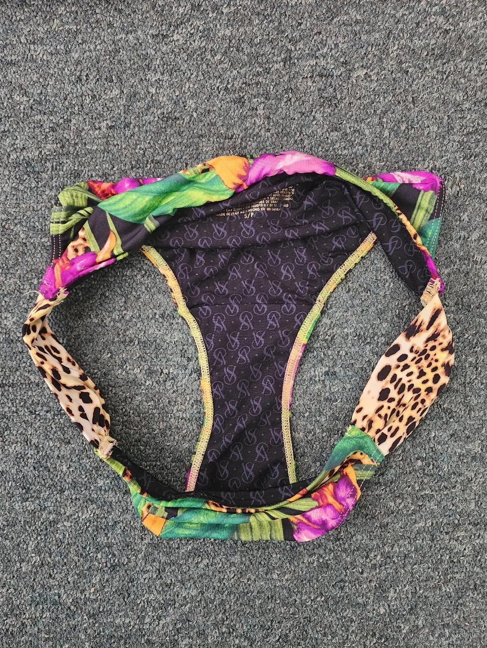 Victoria's Secret Bikini Bombshell Tropical Leaf & Leaopard Green Size 34B - Picture 11 of 15